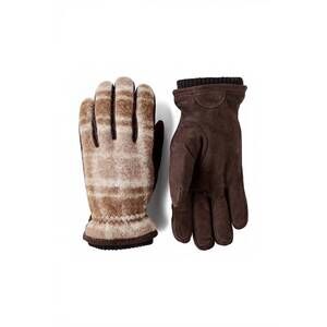 NEW HESTRA men's noah gloves in beige multi